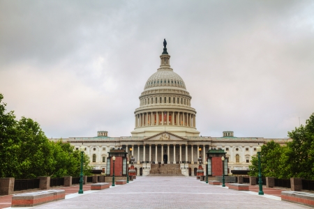 United States Capitol building in Washington, DC at sunriseの写真素材