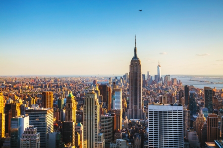 New York City cityscape on a sunny day