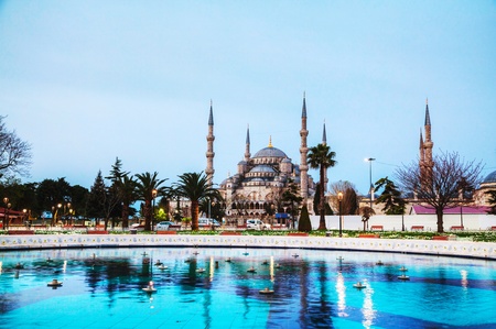 Sultan Ahmed Mosque (Blue Mosque) in Istanbul in the morningの写真素材