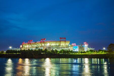 NASHVILLE - MAY 2: LP Field early in the morning in Nashville on May 02, 2013. The stadium is the home field of the NFL's Tennessee Titans and the Tennessee State University Tigers.のeditorial素材