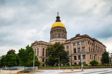 Georgia State Capitol building in Atlanta in the eveningのeditorial素材