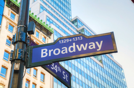Broadway sign in New York Cityのeditorial素材