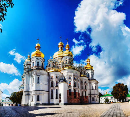 Kiev Pechersk Lavra monastery in Kiev, Ukraine in the morningのeditorial素材