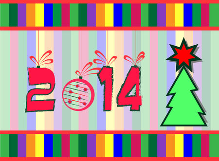 2014 year greeting card backgroundのイラスト素材