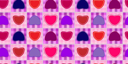 Valentine day seamless background pattern with the heartsのイラスト素材
