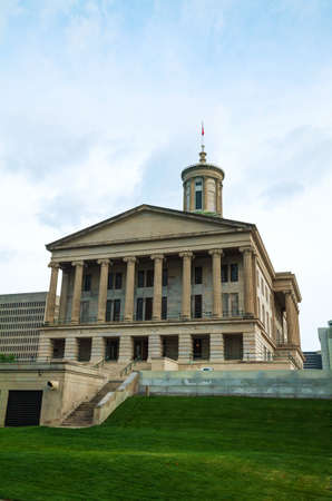 Tennessee State Capitol building in Nashville, TN in the eveningの写真素材