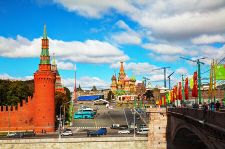 MOSCOW - AUGUST 30: Overview of downtown Moscow on August 30, 2012 in Moscow. Moscow is the capital...