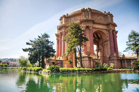 The Palace of Fine Arts in San Francisco, Californiaのeditorial素材
