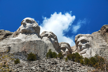 Mount Rushmore monument in South Dakota in the morningのeditorial素材