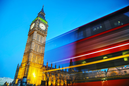 Clock tower in London at the night time