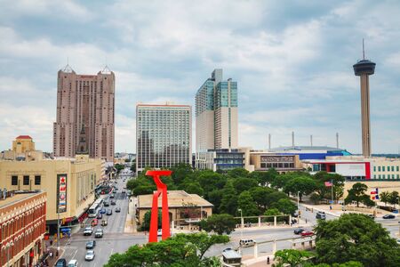 SAN ANTONIO - MAY 20: San Antonio aerial view on May 20, 2017 in San Antonio, TX.のeditorial素材