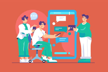 All correspondence in general chatのイラスト素材