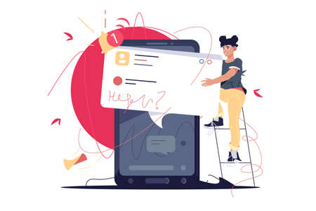 Income notification on mobile screenのイラスト素材