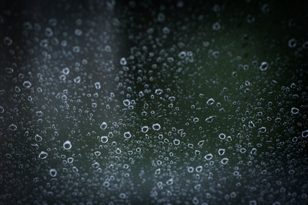 water drops on glassの写真素材