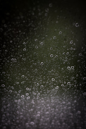 water drops on glassの写真素材