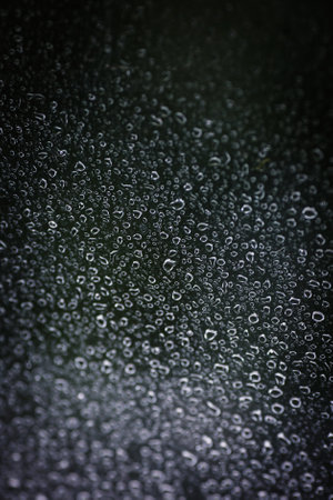 water drops on glassの写真素材