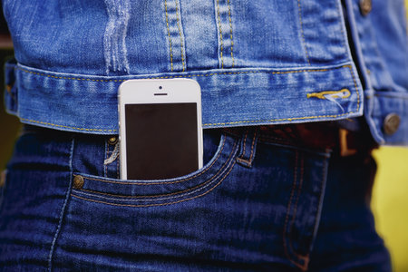 Smart Phone, Pocket, Mobile Phone Large Pantsの写真素材