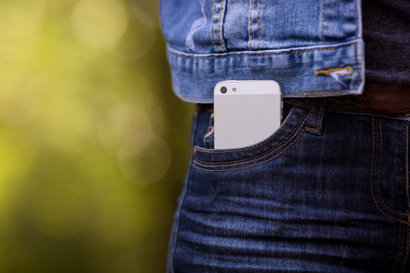 Smart Phone, Pocket, Mobile Phone Large Pantsの写真素材