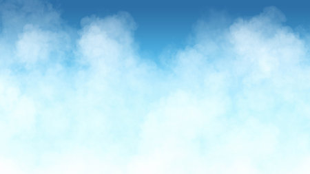 white smoke over blue backgroundの写真素材