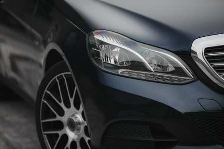 Front of luxury carの写真素材