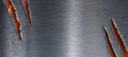 Torn metal texture over rusty grunge backgroundの写真素材