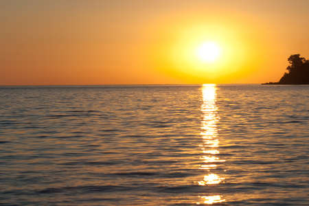 Beautiful sunset on seashoreの写真素材