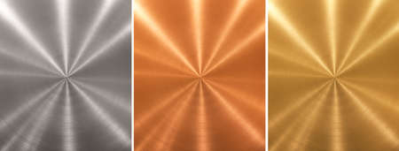 Aluminum brass bronze stitched metal plates cone gradientの写真素材