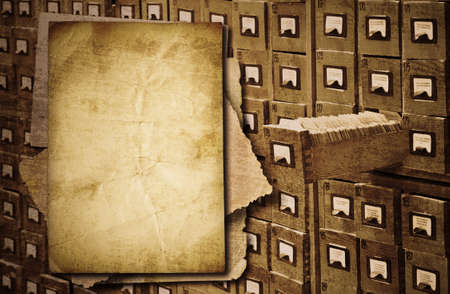 Old documents heap over archive cabinet background Old documents heap over archive cabinet background