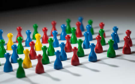 group of multi-colored people to represent social network, diversity, multi cultural society, team work togethernessの写真素材