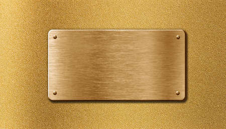 golden metal plateの写真素材