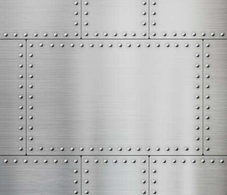 metal plates with rivets background