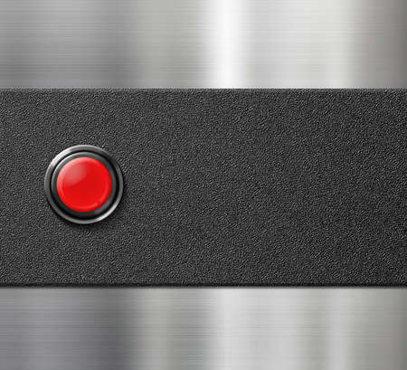 start engine red blank button on black plastic and metal background