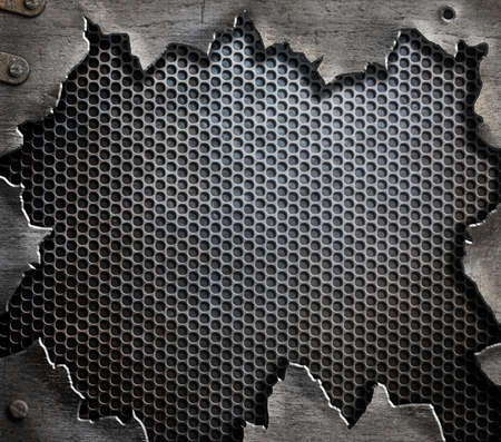 grunge metal template backgroundの写真素材