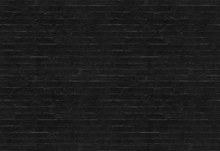 Seamless black brick wall pattern suitable for pattern fillingの写真素材