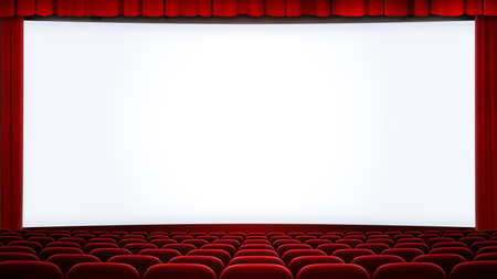 cinema screen backgound cropped with 16:9 aspect ratioの写真素材