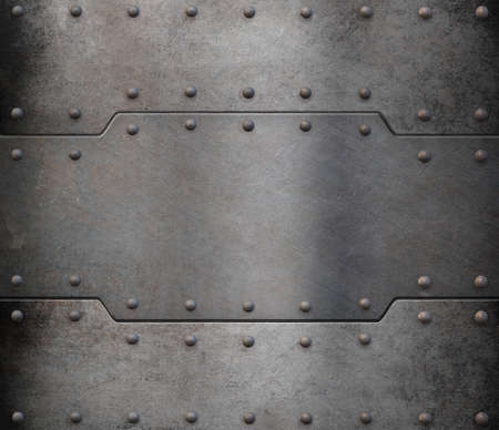 rusty metal armour plate backgroundの写真素材