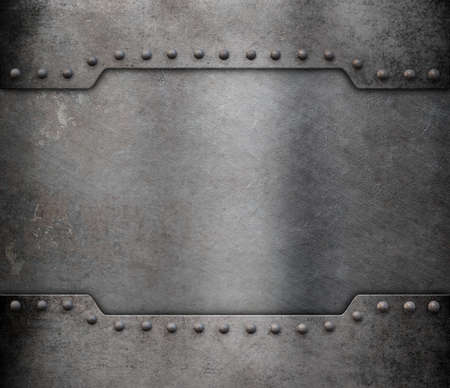 metal armor plate frame background