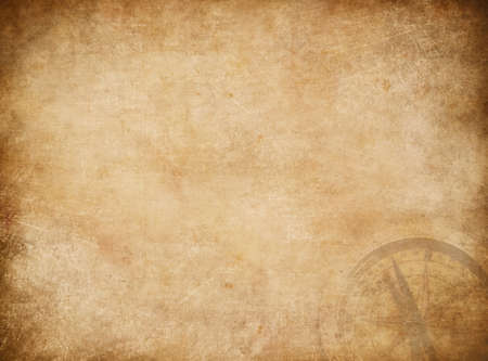 Aged pirates map background. Old treasure map with compass.の写真素材