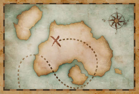 old treasure vintage map