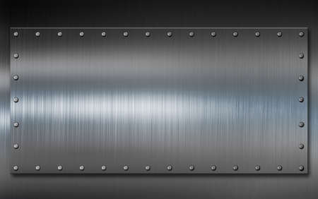 dark steel metal plate backgroundの写真素材