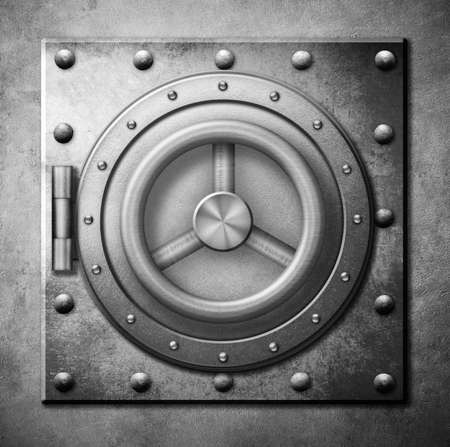 metal safe door 3d illustration or iconの写真素材