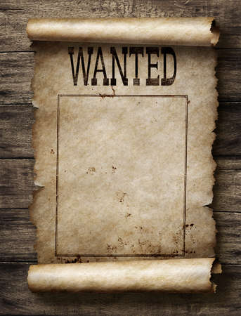 Wanted for reward posterの写真素材