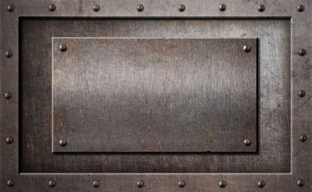 old metal rusty or rustic frame background 3d illustrationの写真素材