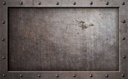 old metal frame background 3d illustrationの写真素材