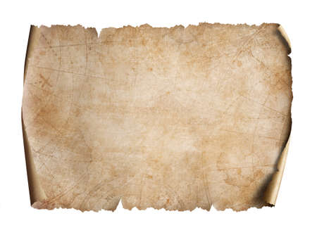 Old map on parchment oriented 3d illustrationの写真素材