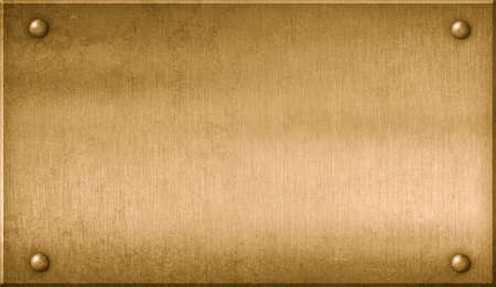 Brass metal plaque 3d illustrationの写真素材