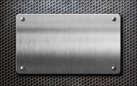 metal plate over comb background 3d illustrationの写真素材