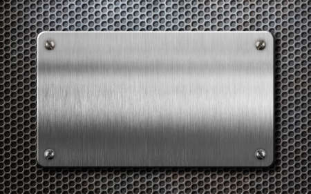 metal plate over comb background 3d illustrationの写真素材