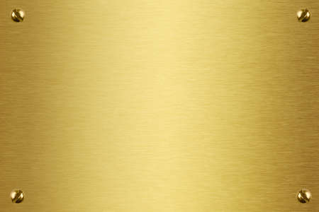 Brass plaque 3d illustrationの写真素材