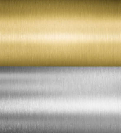 silver and gold metal texturesの写真素材